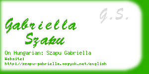 gabriella szapu business card
